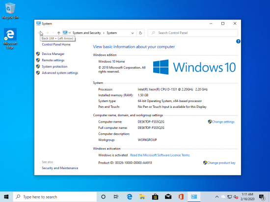 Windows 10 Home 19H2 1909.10.0.18363.657 Multilanguage (x64) Pre-activated January 2020