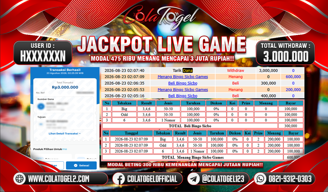 JACKPOT LIVE GAME!!