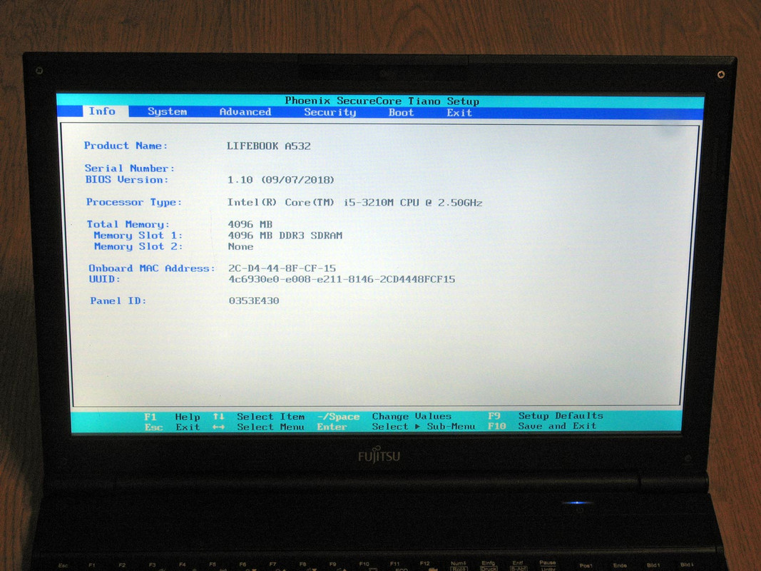 P: Fujitsu LIFEBOOK A532