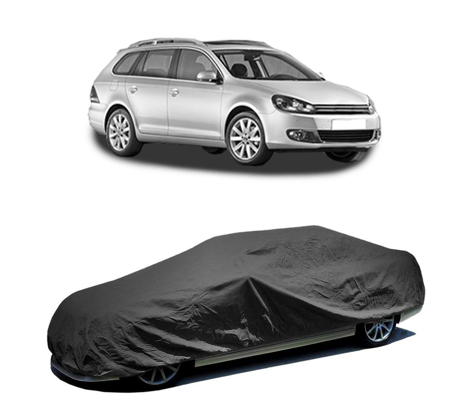 Husa tip prelata auto pentru Volkswagen Golf VI Variant (AJ5) 2009 - 2013,culoare negru, material textil impermeabil, rezistanta la intemperii praf UV, CARPASSION Husa Protectie