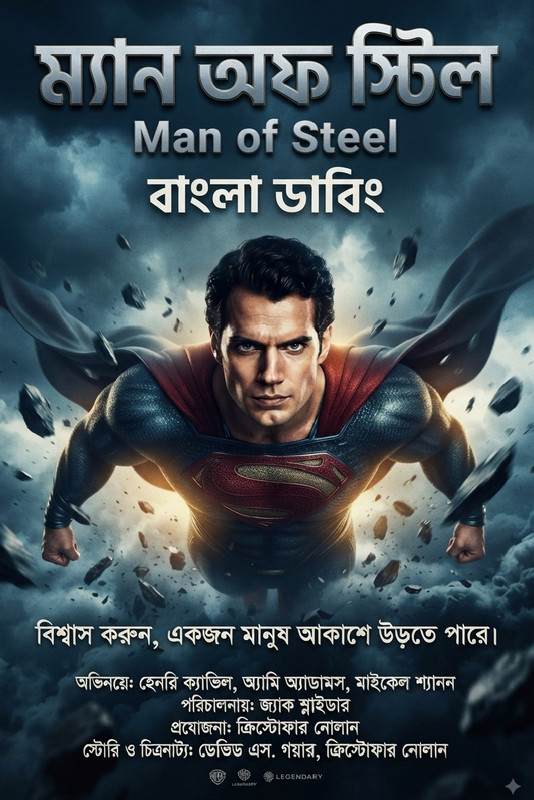Man of Steel Background Poster