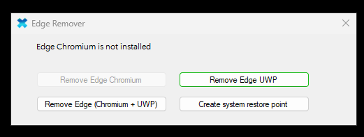 Microsoft Edge Remover 2.5.1