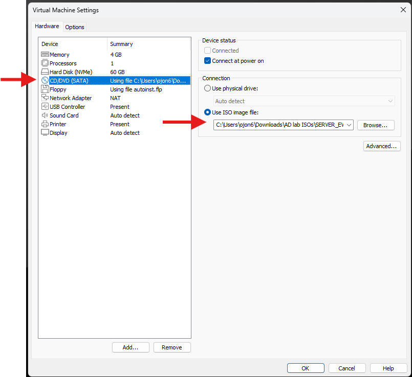 Attach Server ISO