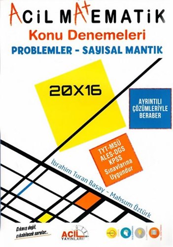 Acil Matematik Problemler - Sayısal Mantık 20x16 Konu Denemeleri