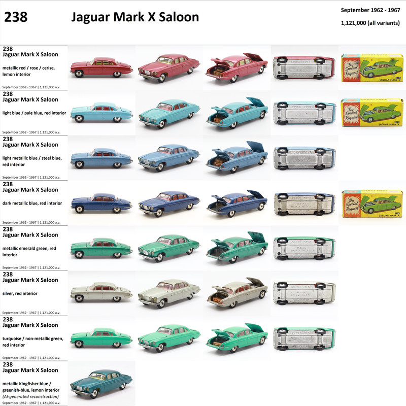Corgi - 238 Jaguar Mark X Saloon - Diecast Garage