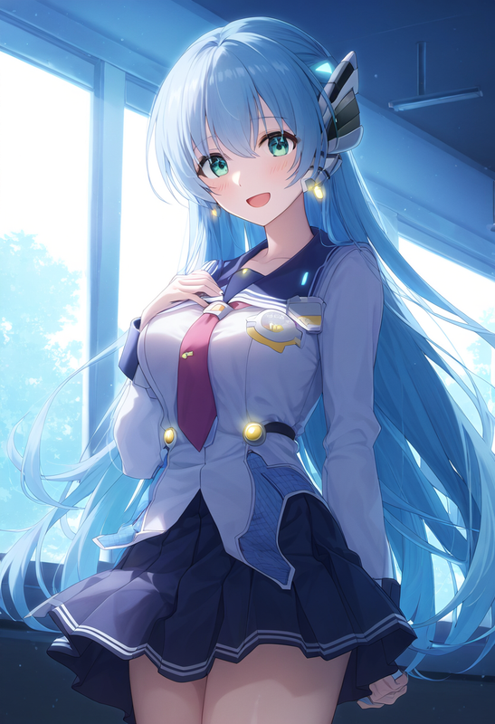 1girl, {(school uniform}), straight hair, Hoshino Yumemi (planetarian), School r s-1666414547