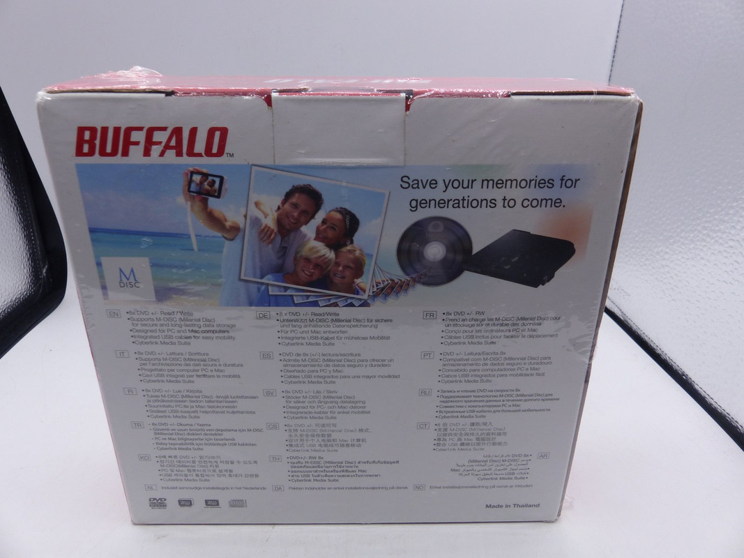 BUFFALO DVSM-PT58U2VB-EU DVD BURNER FOR WINDOWS AND MAC USB NEW