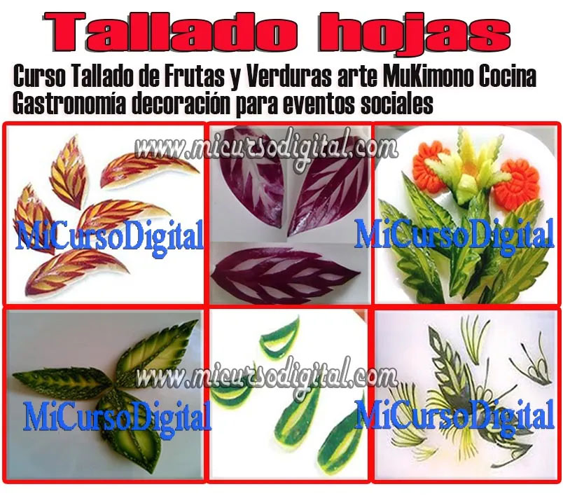 Curso tallado de frutas y verduras arte MuKimono MIcursodigital