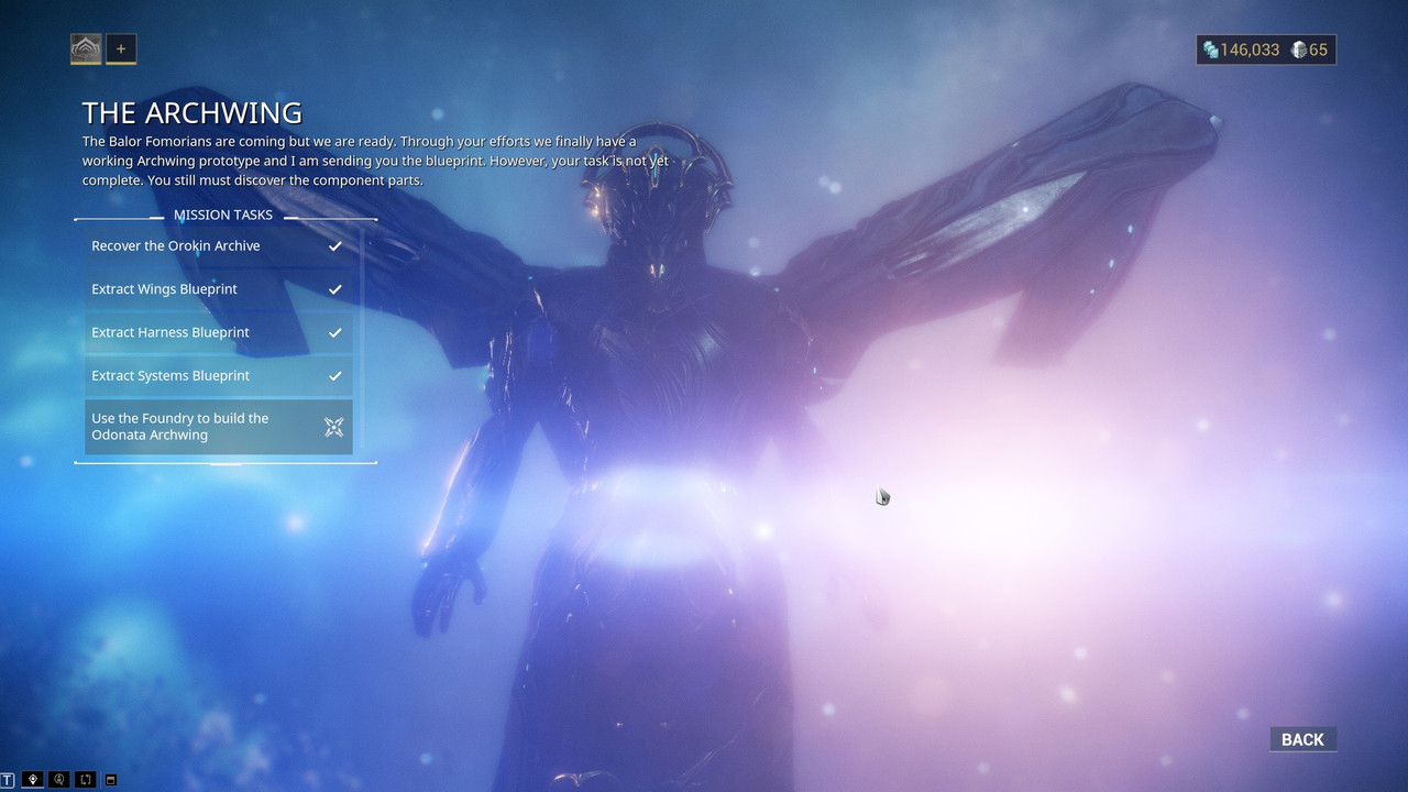 Can #39 t build Archwing? Players helping Players Warframe Forums