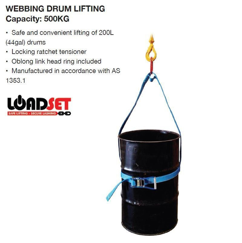 0.5T Webbing Drum Lifter drum lifting sling barrel lifter 500kg WLL