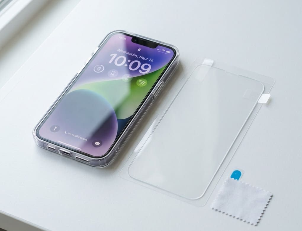 Установка защитного чехла на iPhone 14