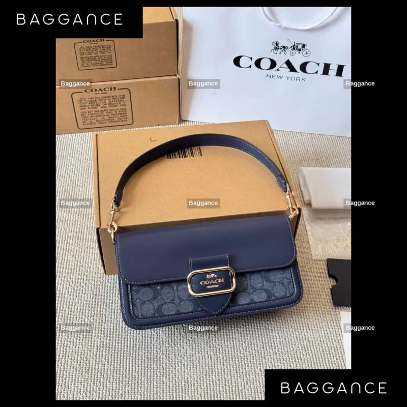 Coach New Morgan Baguette Bag – Midnight Sapphire Edition | 27cm