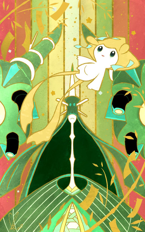 jirachi-and-celesteela-pokemon-drawn-by-