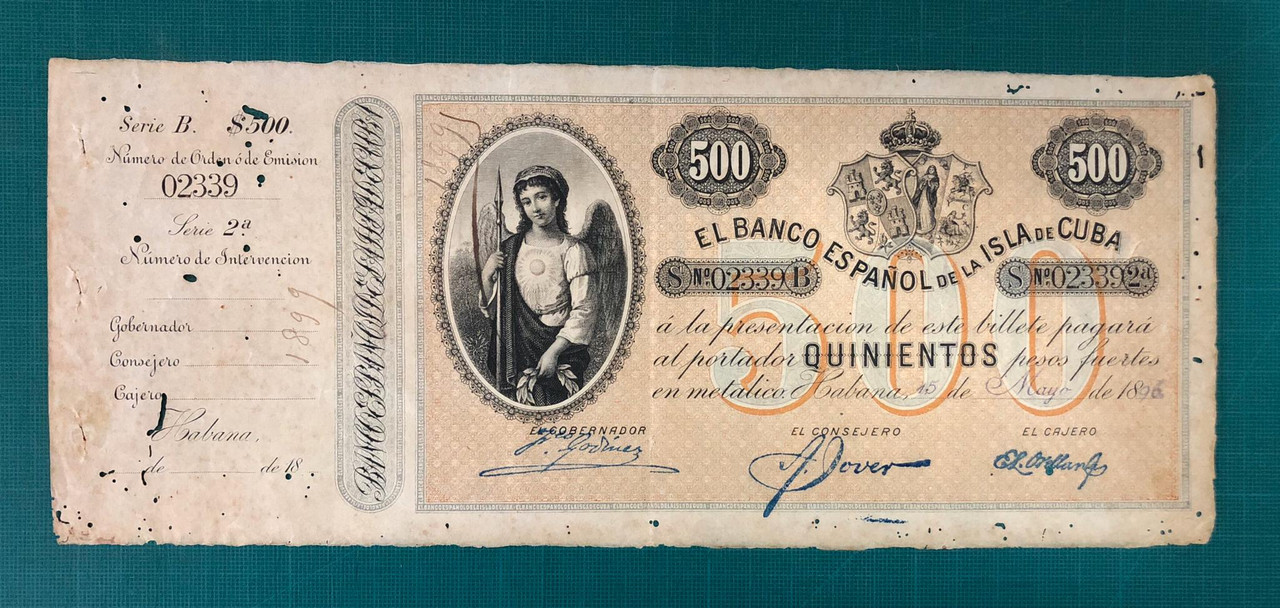500 pesos el banco español de la isla de cuba 1896 IMG-20191110-WA0008