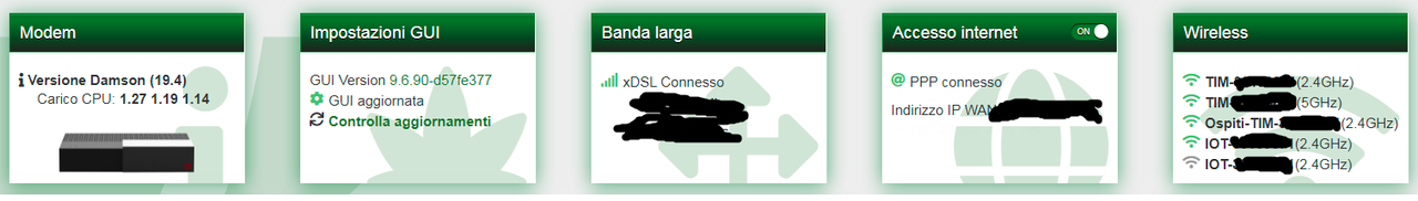 schermata reti wireless