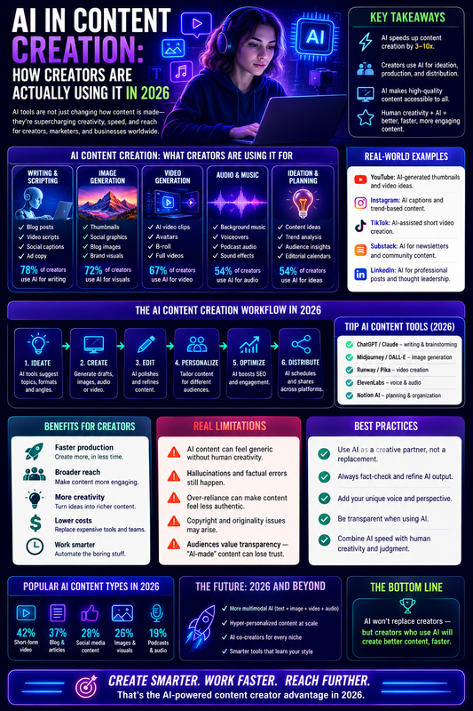 AI in Content Creation: How Creators Are Actually Using It in 2026