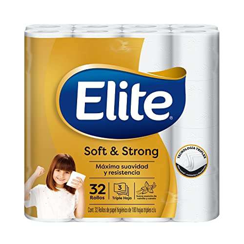 Amazon: Elite Soft & Strong Triple Hoja 32 Rollos 
