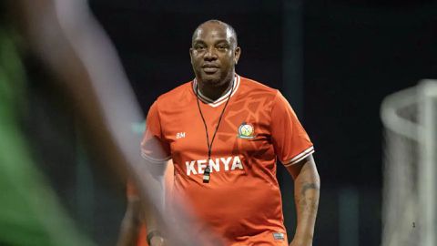 Benni McCarthy training Kenyan players