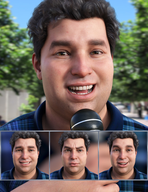 The Reporter - Expressions for Genesis 8.1 Male and Fred 8.1 