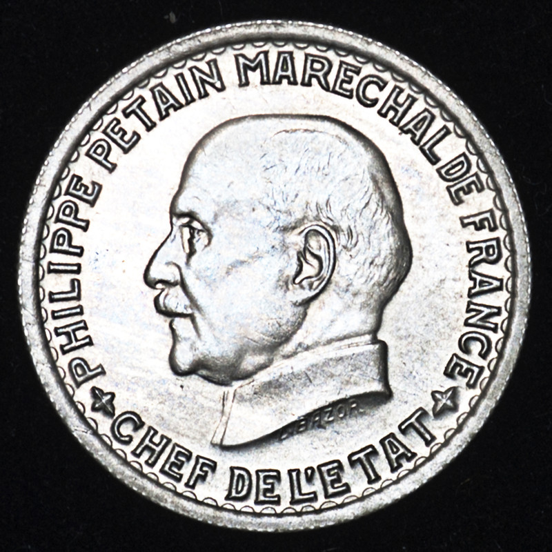 5 francos Mariscal Pétain. Estado Francés 1941. PAS6884