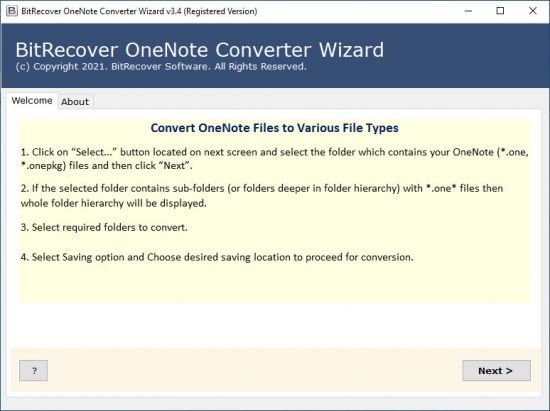 BitRecover OneNote Converter Wizard 3.4