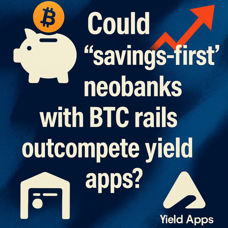 Could “savings-first” neobanks with BTC rails outcompete yield apps?