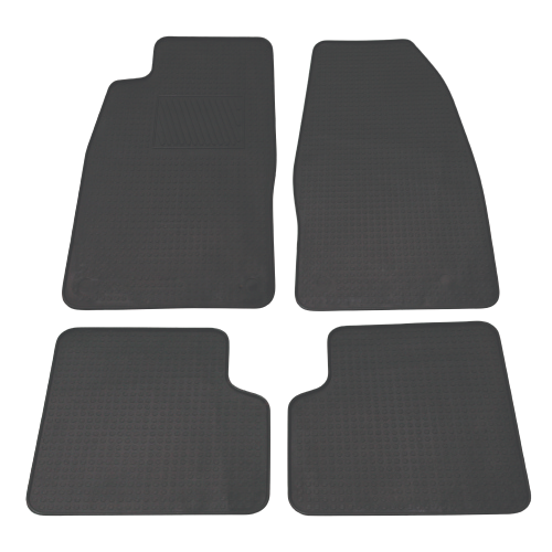 Tappetini Auto Panda 2012 E Hybrid – Kit Completo 4 Pezzi Ricamati, Bordo Nero E Cucitura Bianca, Made In Italy