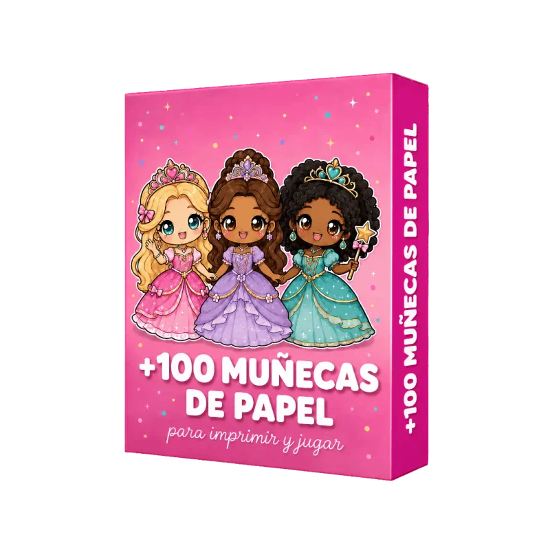 Mockup de la Colección +100 Muñecas de Papel