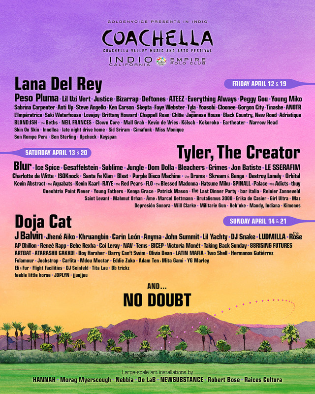 Festival Coachella 2025 com Lady Gaga, Green Day, Post Malone, Travis ...
