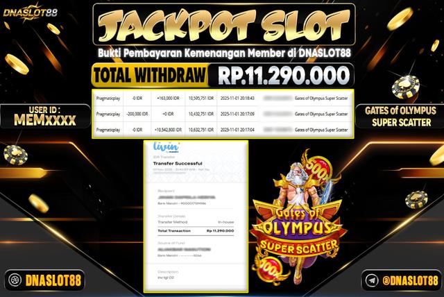 JACKPOT SLOT GATES OF OLYMPUS SUPER SCATTER 1 NOVEMBER 2025
