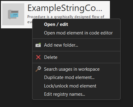 select lock/unlock by right clicking on the procedure