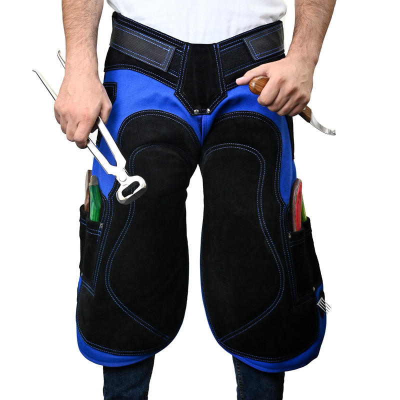 Blue Leather Farrier Apron main view