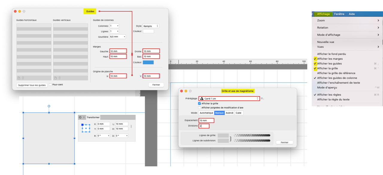 Configuration de base