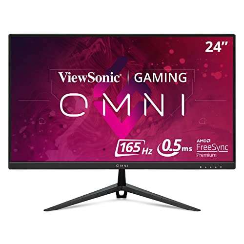 Amazon: ViewSonic Omni VX2428 Monitor para Juegos de 24 Pulgadas, 165 Hz 0.5 ms 1080p IPS con FreeSync Premium, sin Marco 

