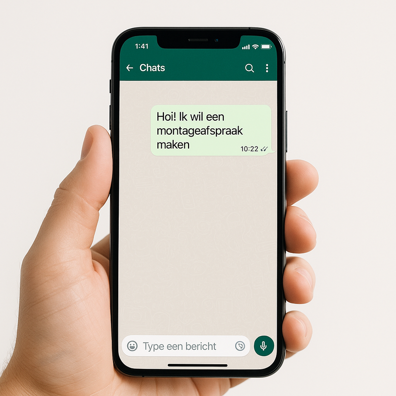 Stap 2: WhatsApp ons voor een afspraak