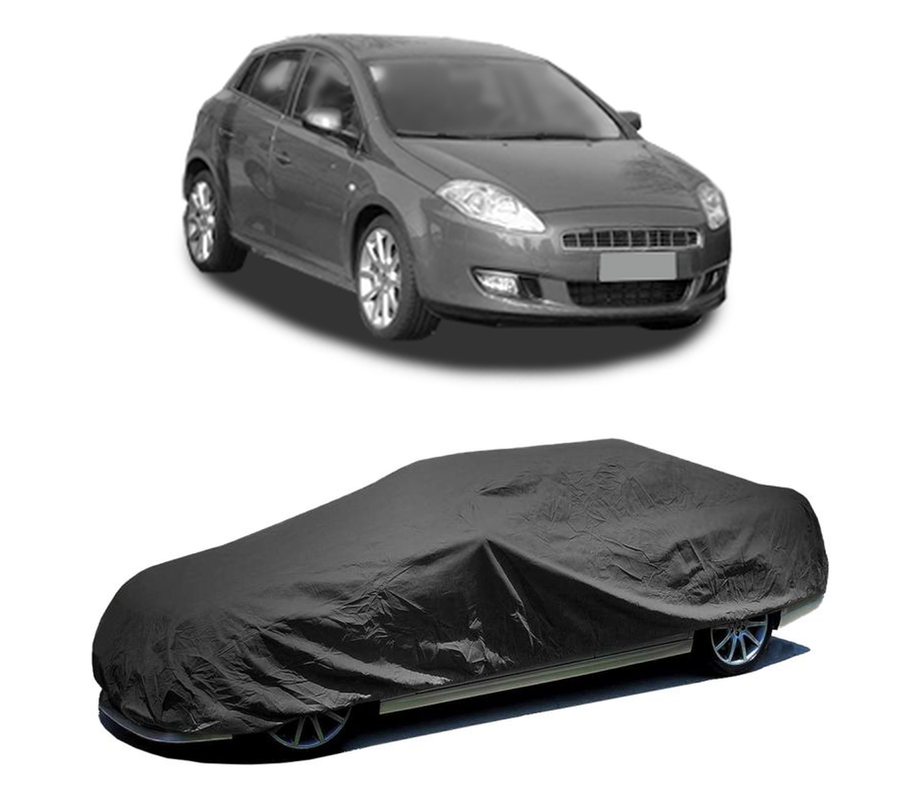 Husa tip prelata auto pentru FIAT BRAVO II (198_) 2006 - 2016,culoare negru, material textil impermeabil, rezistanta la intemperii praf UV, CARPASSION Husa Protectie