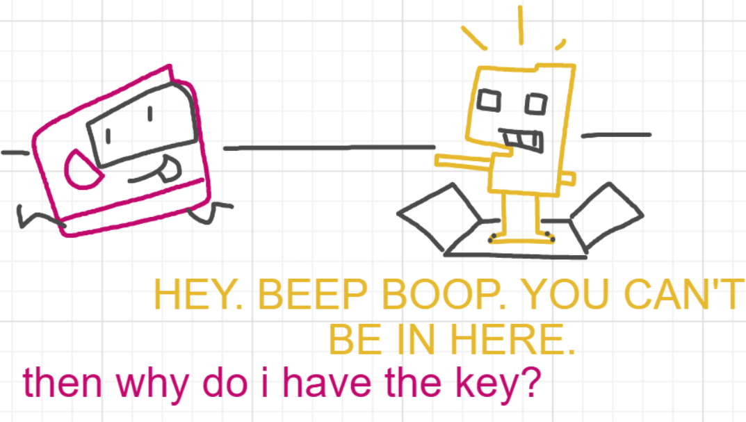 A panel from The Prime Number Few, episode eight of the Board Boards object show by Furretwalk/WalkingFurret.