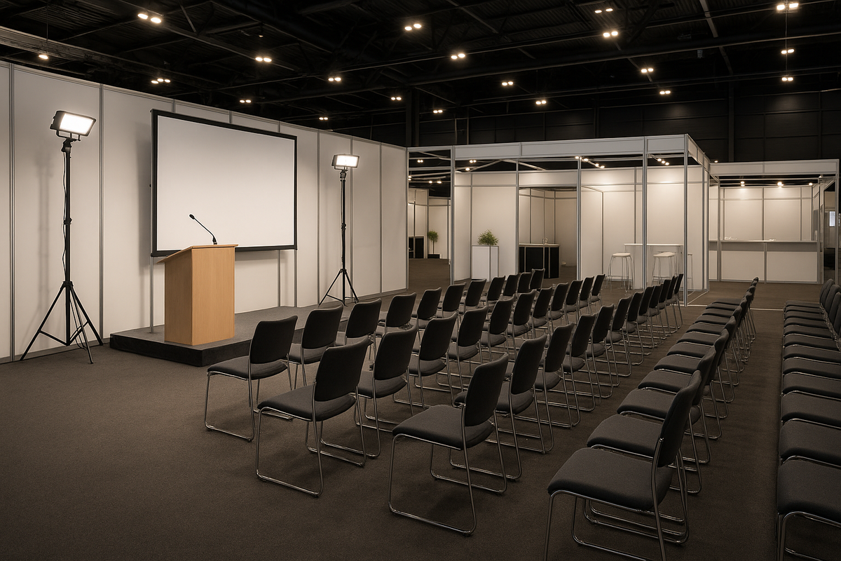 Конференц-зал с арендованной офисной мебелью