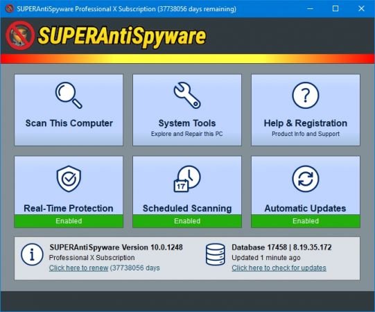 SUPERAntiSpyware Professional X 10.0.1258 Multilingual