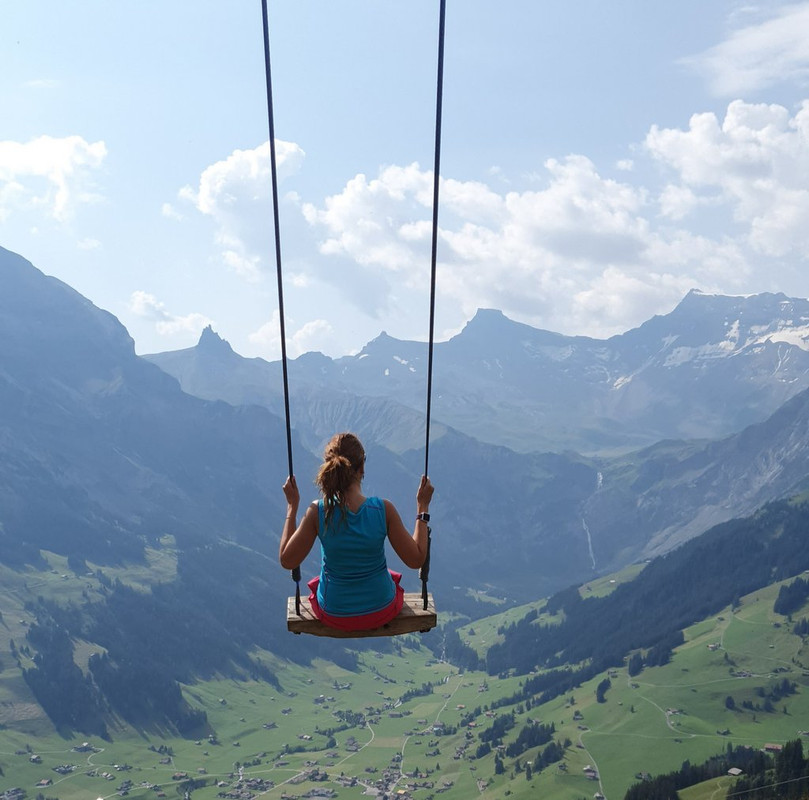 50 sombras del verde en Suiza y Alemania - Blogs de Suiza - ADELBODEN Y TSCHENTENALP...un columpio de altura (1)
