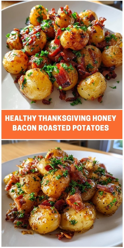 37 Healthy thanksgiving Honey Bacon Roasted Potatoes