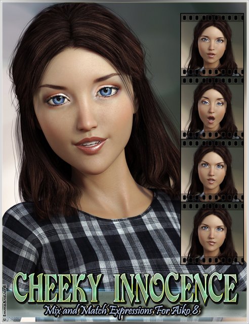 Cheeky Innocence Mix and Match Expressions for Aiko 8 and Genesis 8 Females