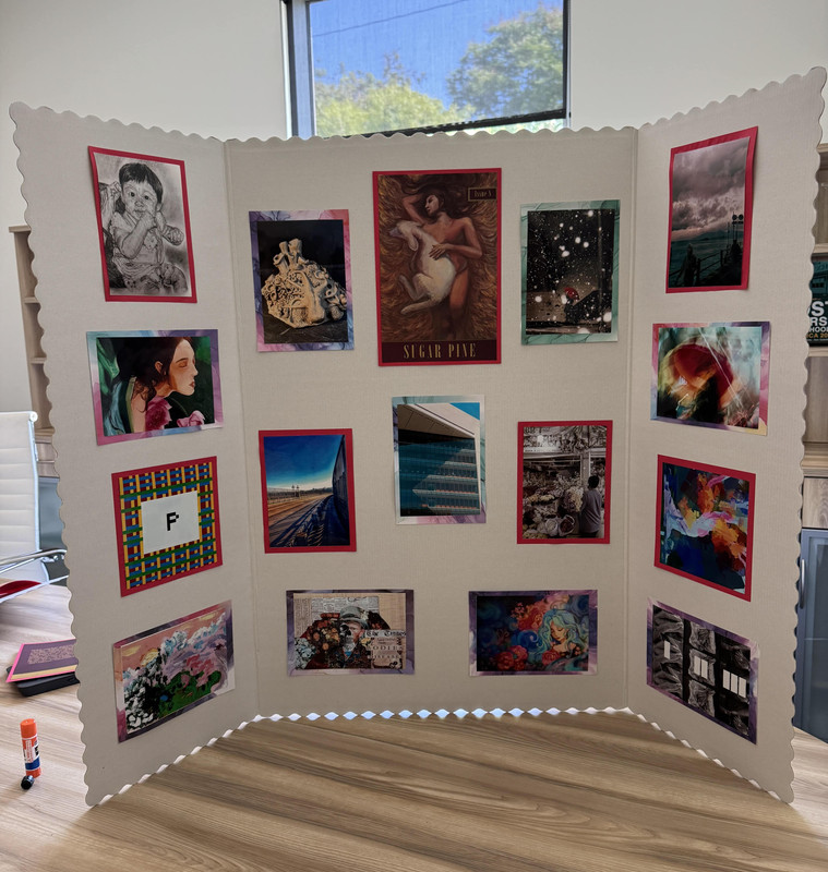 The second of the two art boards, displaying work from within the volume