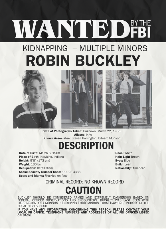 Robin Buckley Wanted Poster STRBB 2025