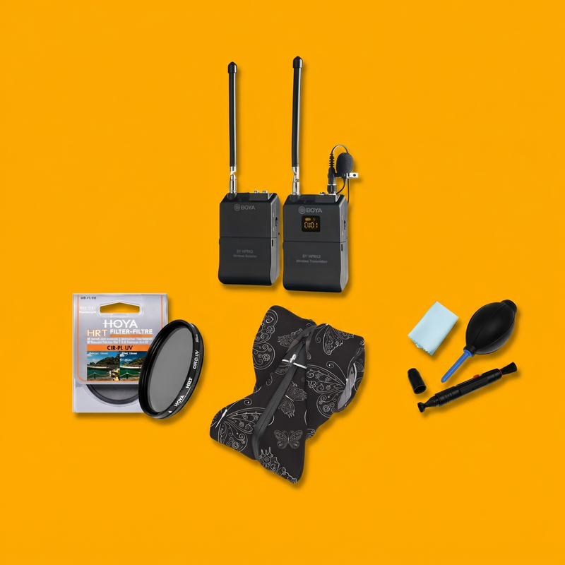Photography accessories including a sturdy tripod