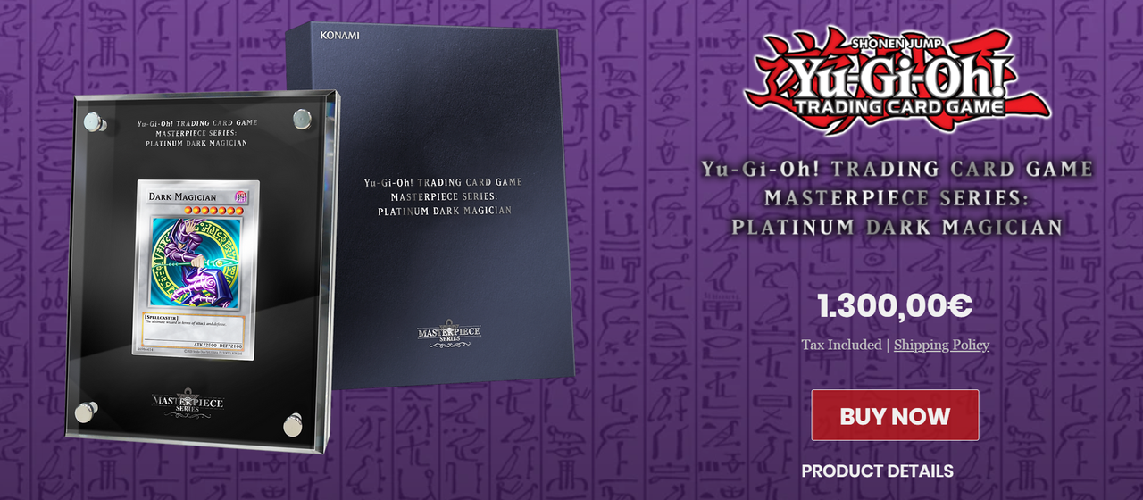 yugioh masterpiece card Amazon.com: Konami Yu-Gi-Oh! TCG 2023 Masterpiece Series: Platinum Dark  Magician, 99.9% Pure Silver w/Platinum-Colored Finish : Toys & Games main image 1
