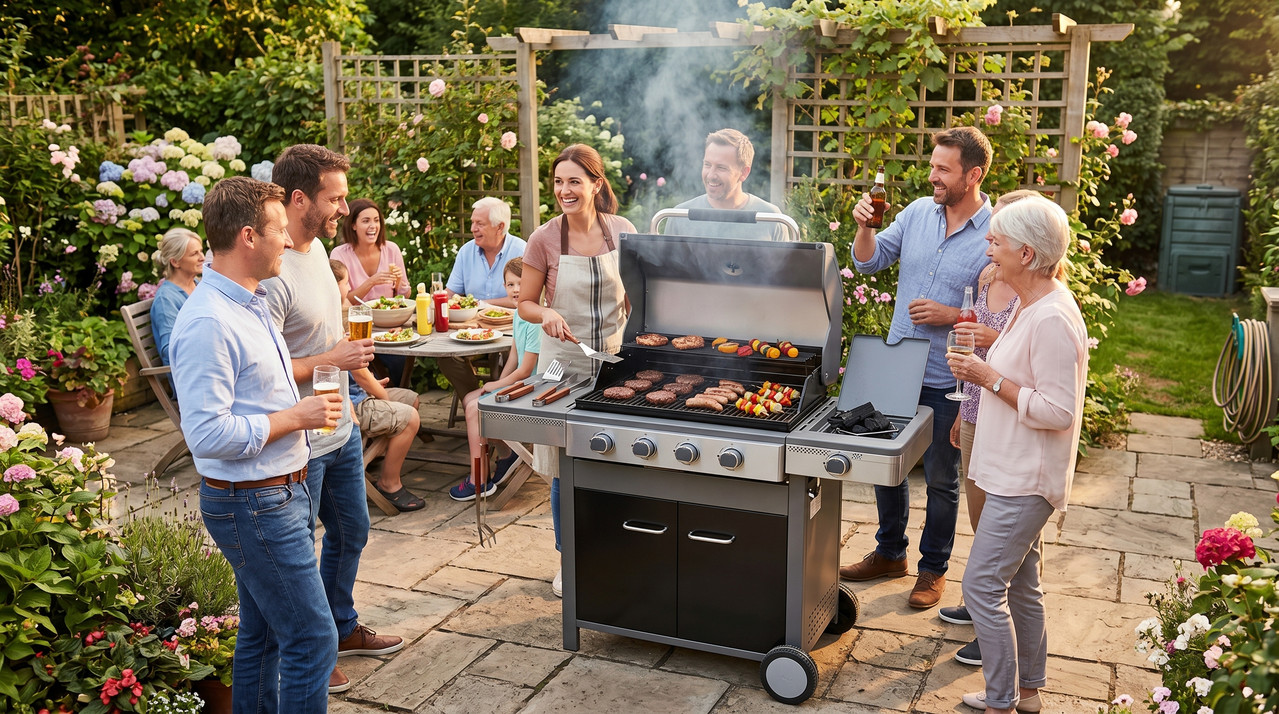 Parrilla a Gas CK3525 de Acero Inoxidable con 5 quemadores