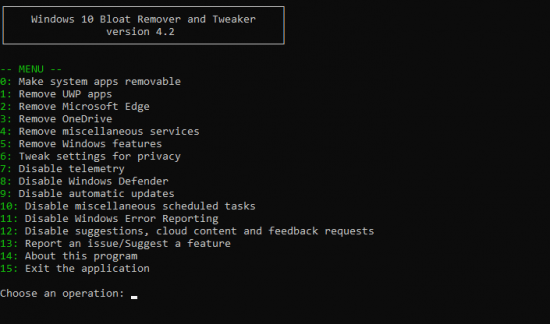 Windows 10 Bloat Remover and Tweaker 4.2
