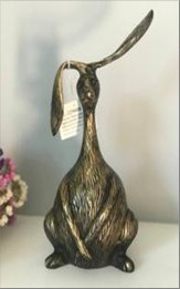 Статуетка Заєць-вухастик чорно-золотий