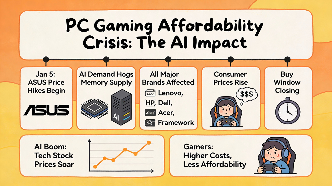 ASUS Is Raising Prices in 2 Days - And AI Is Completely to Blame 1 Gaming PC components and hardware on desk